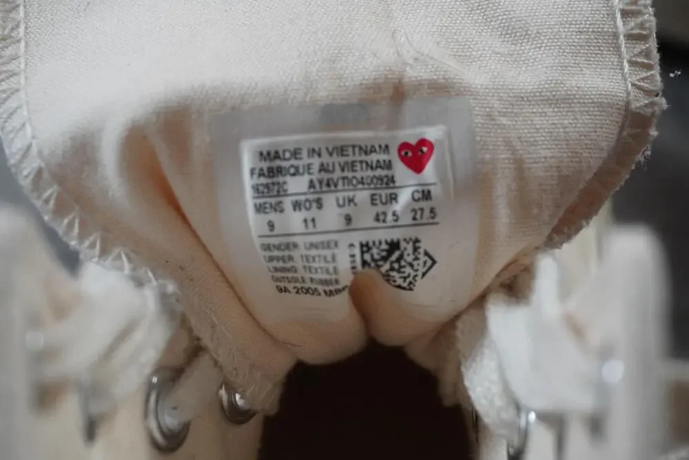 Converse Chuck Taylor All Star 70 Hi Top Comme des Garcons Play Multi Heart US 9